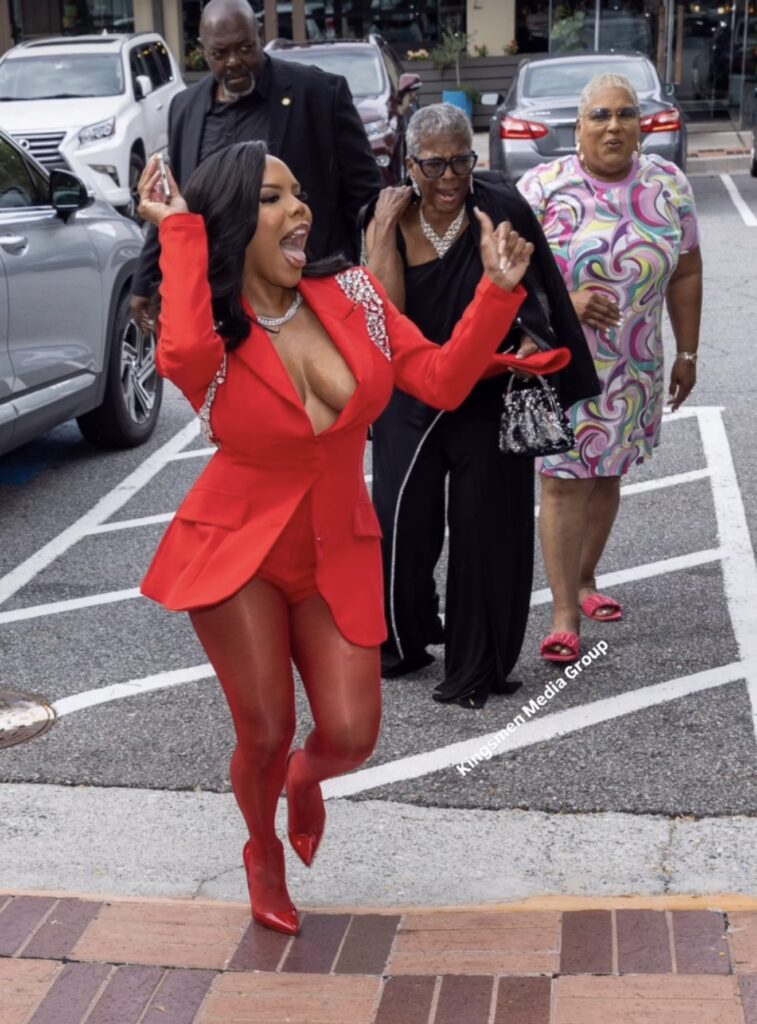 rhoa season 17: kelli ferrell, shamea morton, cynthia bailey, angela oakley, phaedra parks, drew sidora, tammy rivera, and pinky cole serve style at nana’s chicken & waffles grand opening