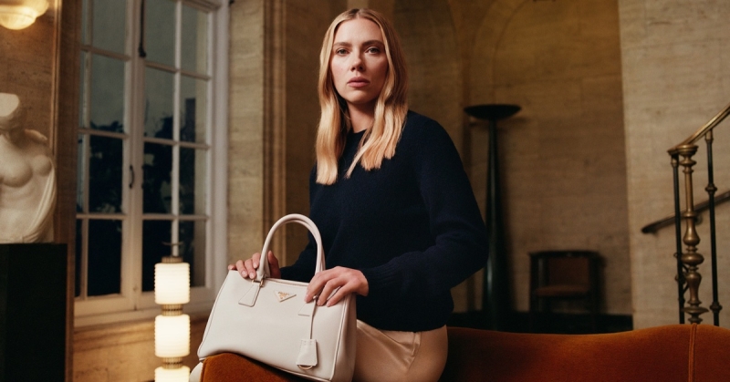 scarlett johansson reinvents herself in prada galleria ad
