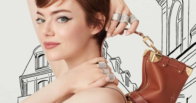 emma stone & hoyeon show off louis vuitton’s must have bags