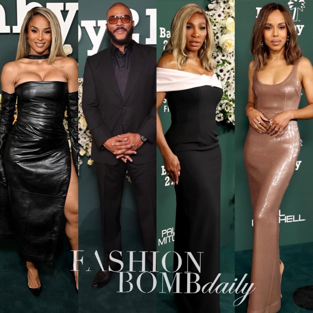 on the scene at the 2025 baby 2 baby gala: ciara in black ann demeulemeester, serena williams in pamella roland, kerry washington in champange alex perry, and more!