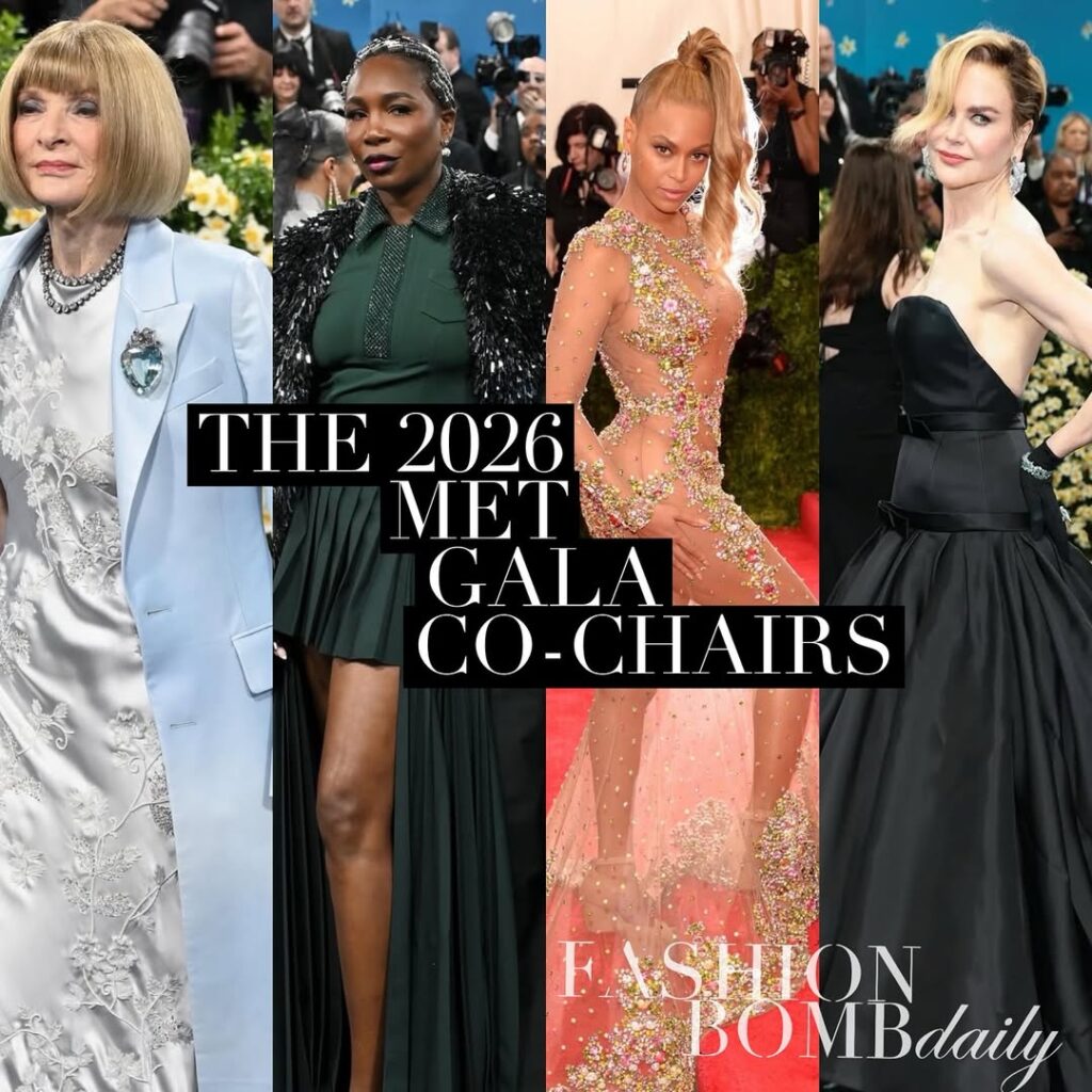 beyonce, nicole kidman, venus williams, and anna wintour named co chairs of the 2026 met gala