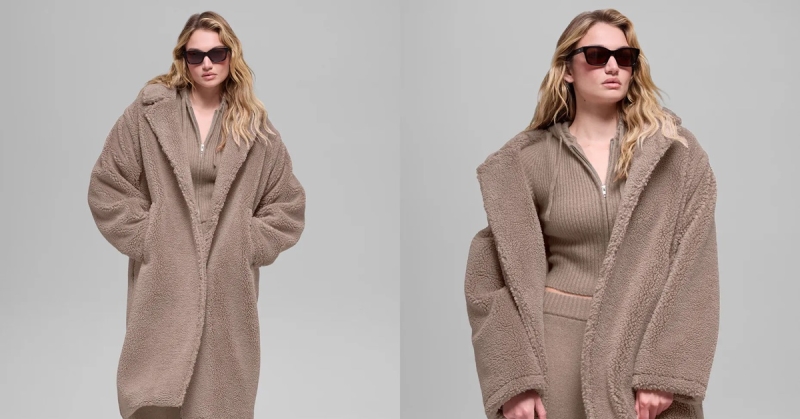 alo’s sherpa jackets are peak cozy girl style