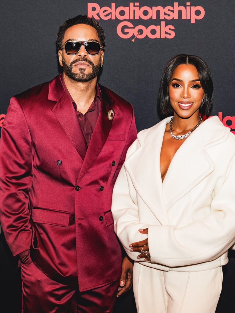 kelly rowland and method man bring the fashion for relationship goals press tour: courtside in a fringed ttswtrs jacket, black and white rowen rose, retrofete, and more!